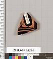 Terracotta fragment of a kylix (drinking cup), Terracotta, Greek, Attic
