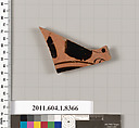 Terracotta fragment of a kylix (drinking cup), Terracotta, Greek, Attic