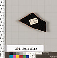 Terracotta fragment of a kylix (drinking cup), Terracotta, Greek, Attic
