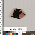 Terracotta fragment of a kylix (drinking cup), Terracotta, Greek, Attic