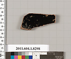 Terracotta fragment of a kylix (drinking cup), Terracotta, Greek, Attic