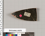 Terracotta fragment of a kylix (drinking cup), Terracotta, Greek, Attic