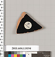 Terracotta fragment of a kylix (drinking cup), Terracotta, Greek, Attic
