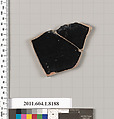 Terracotta fragment of a kylix (drinking cup), Terracotta, Greek, Attic