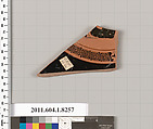 Terracotta fragment of a kylix (drinking cup), Attributed to the Akestorides Painter [DvB], Terracotta, Greek, Attic