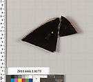 Terracotta fragment of a kylix (drinking cup), Terracotta, Greek, Attic