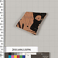 Terracotta fragment of a kylix (drinking cup), Terracotta, Greek, Attic