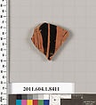 Terracotta fragment of a kylix (drinking cup), Terracotta, Greek, Attic