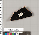 Terracotta fragment of a kylix (drinking cup), Terracotta, Greek, Attic