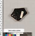 Terracotta fragment of a kylix (drinking cup), Terracotta, Greek, Attic