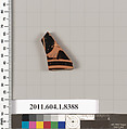 Terracotta fragment of a kylix (drinking cup), Terracotta, Greek, Attic