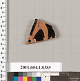 Terracotta fragment of a kylix (drinking cup), Terracotta, Greek, Attic