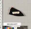 Terracotta fragment of a kylix (drinking cup), Terracotta, Greek, Attic