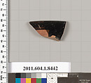 Terracotta rim fragment of a kylix (drinking cup), Terracotta, Greek, Attic