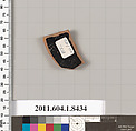 Terracotta fragment of a kylix (drinking cup), Terracotta, Greek, Attic