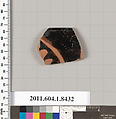 Terracotta rim fragment of a kylix (drinking cup), Terracotta, Greek, Attic
