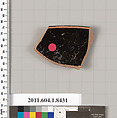 Terracotta rim fragment of a kylix (drinking cup), Terracotta, Greek, Attic