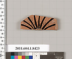 Terracotta fragment of a kylix (drinking cup), Terracotta, Greek, Attic