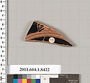 Terracotta fragment of a kylix (drinking cup), Terracotta, Greek, Attic