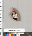 Terracotta fragment of a stemless kylix (drinking cup), Terracotta, Greek, Attic