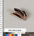 Terracotta fragment of a stemless kylix (drinking cup), Terracotta, Greek, Attic