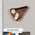 Terracotta fragment of a kylix (drinking cup), Terracotta, Greek, Attic