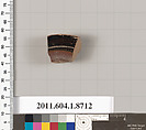 Terracotta fragment of a kylix (drinking cup), Terracotta, Greek, Attic