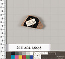 Terracotta rim fragment of a stemless? kylix (drinking cup), Terracotta, Greek, Attic