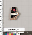 Terracotta rim fragment of a kylix (drinking cup), Terracotta, Greek, Attic