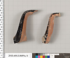 Terracotta fragments of stemless kylikes (drinking cups), Terracotta, Greek, Attic