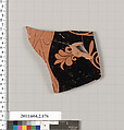 Terracotta fragment of a stamnos (jar), Terracotta, Greek, Attic