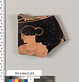 Terracotta fragment of a pelike (jar), Terracotta, Greek, Attic