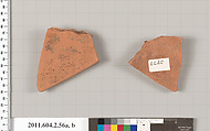 Terracotta fragments of a pot, Terracotta, Greek, Attic