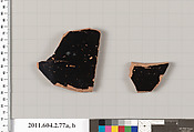 Terracotta fragments of an amphora (jar), Terracotta, Greek, Attic