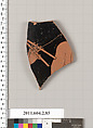 Terracotta fragment of a pelike (jar), Terracotta, Greek, Attic