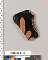 Terracotta fragment of a stamnos (jar), Terracotta, Greek, Attic