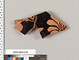 Terracotta fragment of a neck-amphora (jar), Terracotta, Greek, Attic