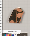 Terracotta fragment of a neck-amphora (jar), Terracotta, Greek, Attic