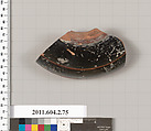 Terracotta fragment of a neck-amphora (jar), Terracotta, Greek, Attic