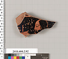 Terracotta fragment of a pelike (jar), Terracotta, Greek, Attic