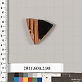 Terracotta fragment of a pelike (jar), Terracotta, Greek, Attic