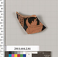 Terracotta fragment of a pelike (jar), Terracotta, Greek, Attic