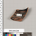 Terracotta fragment of a pelike (jar), Terracotta, Greek, Attic