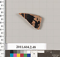 Terracotta fragment of a pelike (jar), Terracotta, Greek, Attic