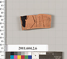 Terracotta fragment of a neck-amphora (jar), Terracotta, Greek, Attic