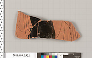 Terracotta fragment of a column-krater (bowl for mixing wine and water), Terracotta, Greek, Attic