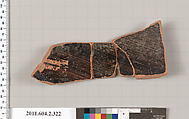 Terracotta fragment of a column-krater (bowl for mixing wine and water), Terracotta, Greek, Attic