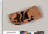 Terracotta fragment of a volute-krater (bowl for mixing wine and water), Terracotta, Greek, Attic