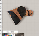 Terracotta fragment of a column-krater (bowl for mixing wine and water), Terracotta, Greek, Attic