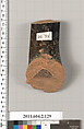 Terracotta fragment of a pelike (jar), Terracotta, Greek, Attic